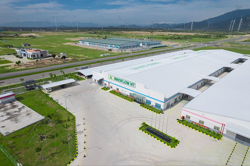 Công ty Innoflow NT là doanh nghiệp thuê đất khu công nghiệp Du Long có 100% vốn đầu tư của Hàn Quốc