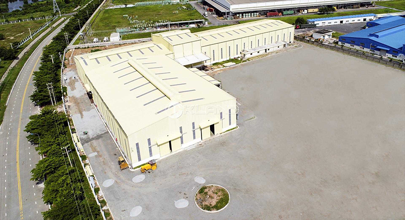 Hình ảnh chụp từ trên xuống của một nhà máy tại Khu công nghiệp miền nam - Mỹ Xuân A