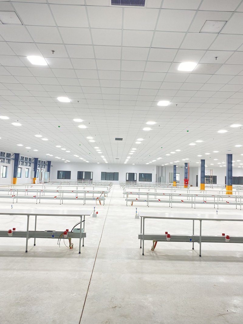 Inside the Hoang Thanh Do Luong factory, which is built within the Du Long Industrial Park premises