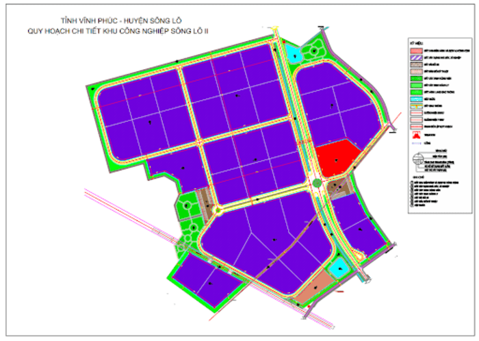 The master plan of land use for Song Lo II Industrial Park