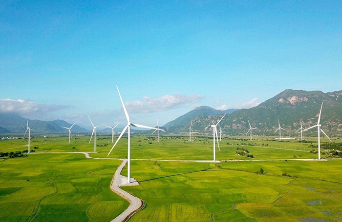 Ninh Thuận là khu vực tập trung nhiều nhà máy điện gió lớn. (Hình ảnh: Nhà máy điện gió Đầm Nại, Ninh Thuận)