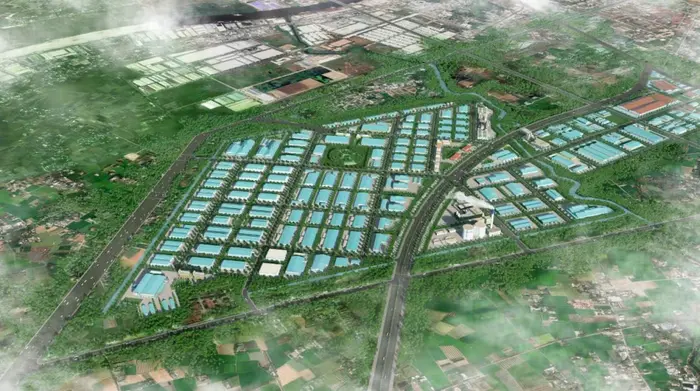 Cần Đước xây dựng thêm nhiều KCN mới và hiện đại để đạt được mục tiêu đề ra năm 2030 (Hình ảnh: phối cảnh KCN Phúc Long mở rộng)