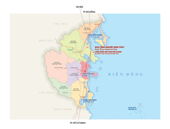 KCN Ninh Thủy thuộc khu kinh tế trọng điểm Vân Phong
