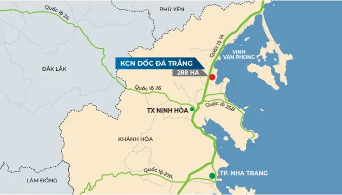 Sơ đồ vị trí KCN Dốc Đá Trắng