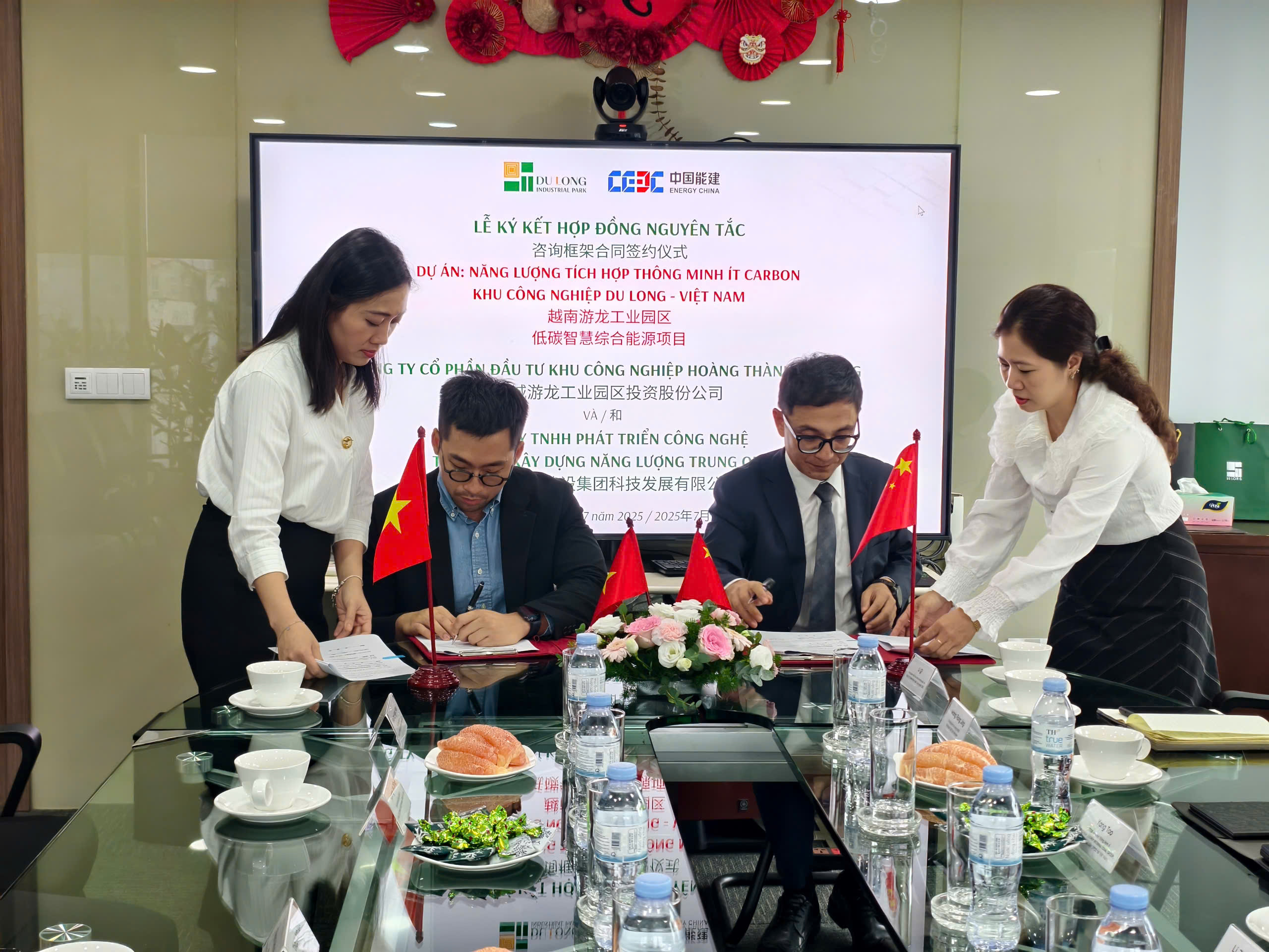 Khu công nghiệp Du Long vừa chính thức ký kết Hợp đồng Nguyên tắc hợp tác tư vấn với Tập đoàn CEEC (China Energy Engineering Corporation)