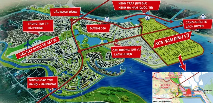 KCN Nam Đình Vũ sở hữu vị trí thuận lợi cho giao thương