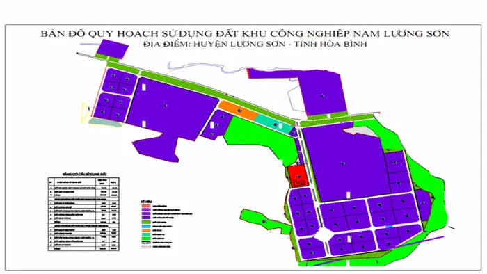 Bản đồ quy hoạch KCN Nam Lương Sơn