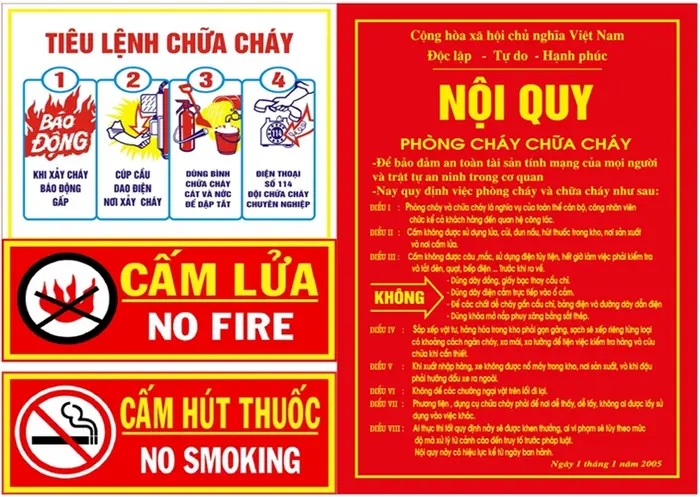 Trang bị đầy đủ biển báo, nội quy và huấn luyện PCCC theo tiêu chuẩn của Bộ Công an