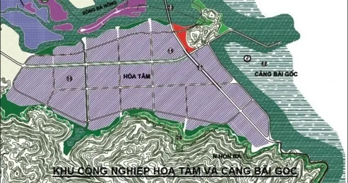 Sơ đồ vị trí KCN Hòa Tâm