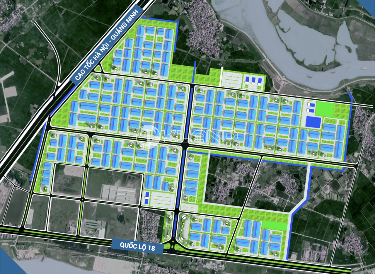 Bản đồ quy hoạch khu công nghiệp Quế Võ mở rộng 2 tỉnh Bắc Ninh
